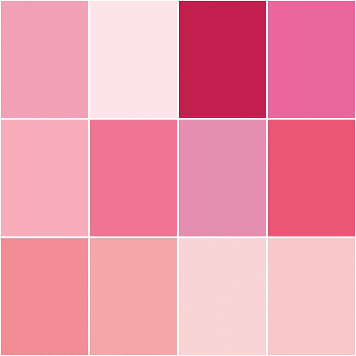 Confetti Cottons – Precut Fabric – Fat Quarter Bundle – 12 Pieces - Pink