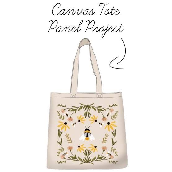 Humblebee - Canvas Tote Bag Panel - Cream