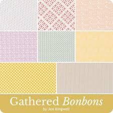 Gathered Bonbons - Quilting Cotton Fabric - Crammed Dots - Citrine