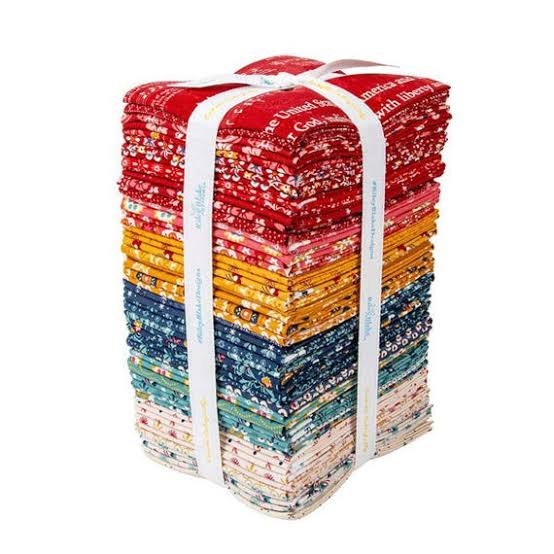 Americana – Precut Quilting Cotton Fabric - Fat Quarters - 52 Pieces