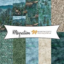 Migration Stonehenge - Wide Back Quilting Cotton Fabric - Dark Teal - 108"