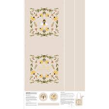 Humblebee - Canvas Tote Bag Panel - Cream