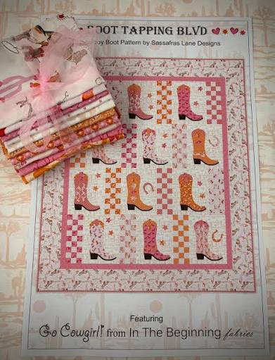 Quilt Kit - Go Cowgirl! - Boot Tapping Boulevard - 80" x 92"