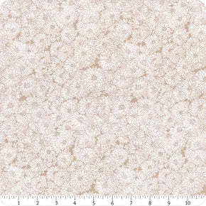 Indelible – Quilting Cotton – Mums – Beige