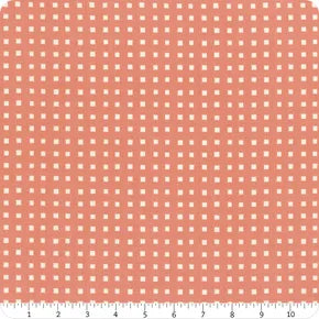 Ivy Reese – Quilting Cotton Fabric – Simple Gingham - Coral