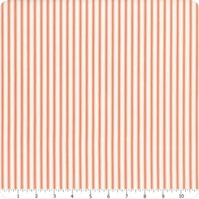 Ivy Reese – Quilting Cotton Fabric – Ticking - Coral