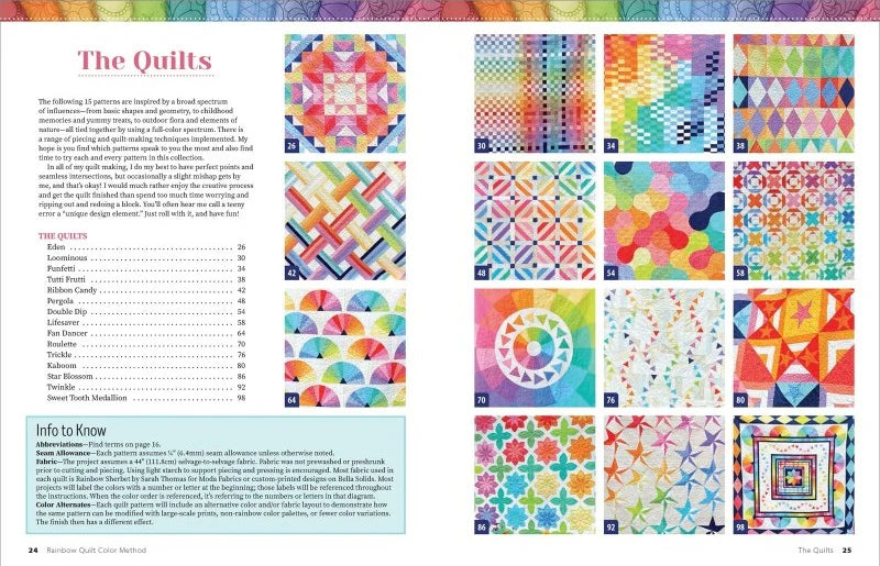 Sarah Thomas – Book – Rainbow Quilt Color Method