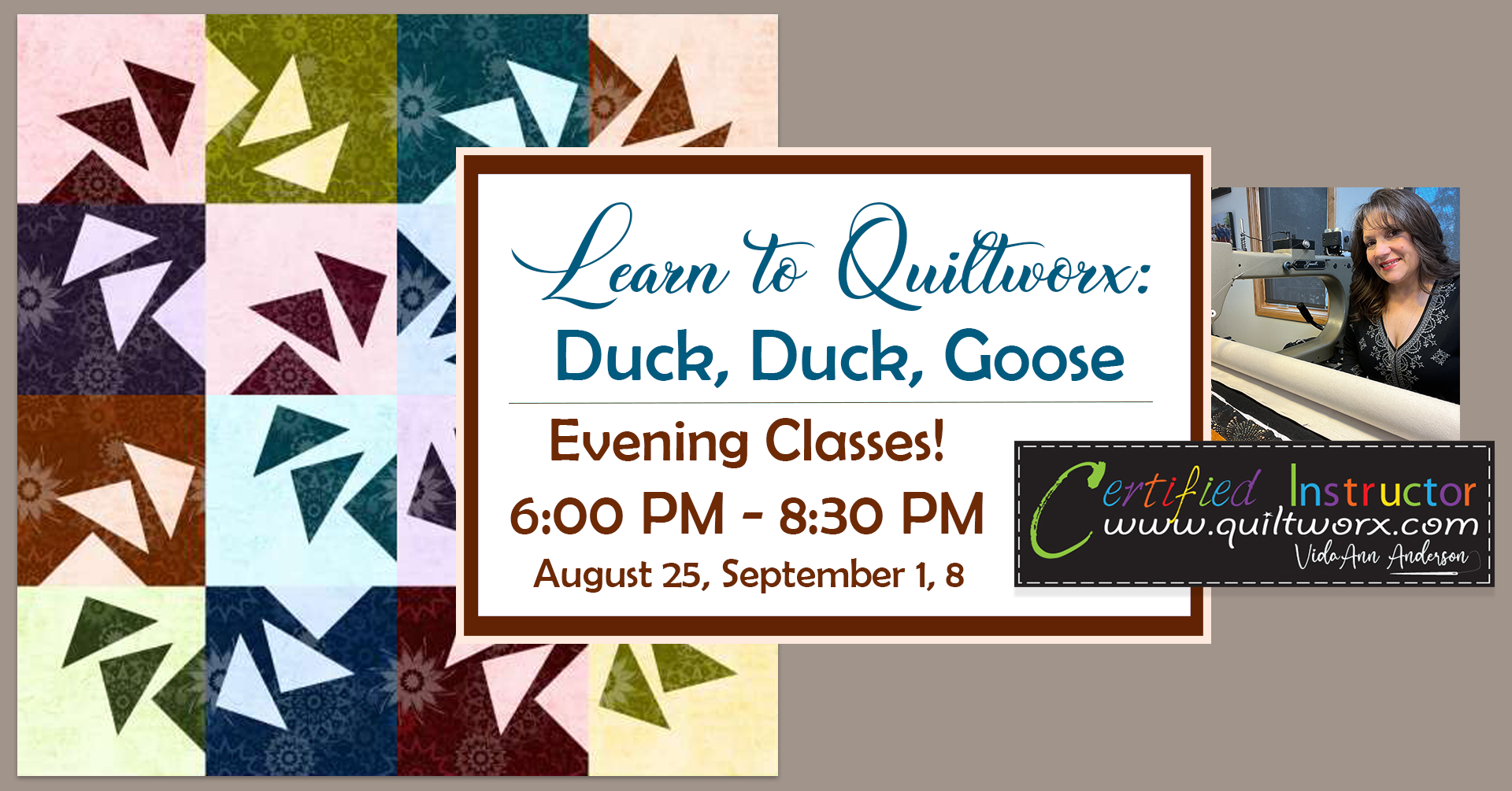 Learn to Quiltworx: Duck, Duck, Goose Class