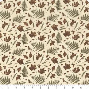 Oh My Gourd! - Quilting Cotton Fabric - Leaves & Acorns - Cream