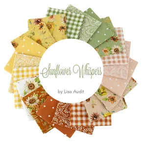 Sunflower Whispers – Quilting Cotton Fabric – Gingham -Yellow