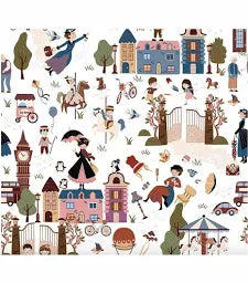 A Spoonful of Sugar - Quilting Cotton Fabric - Cherry Tree Lane Main - Cloud
