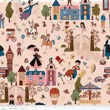 A Spoonful of Sugar - Quilting Cotton Fabric - Cherry Tree Lane Main - Champagne