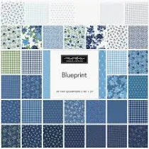 Nantucket Summer - Quilting Cotton Fabric - Fern - Light Blue