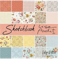 Sketchbook - Quilting Cotton Fabric - Dots - Peachy