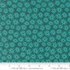 Scenery - Quilting Cotton Fabric - Sedum Small Floral - Dark Teal