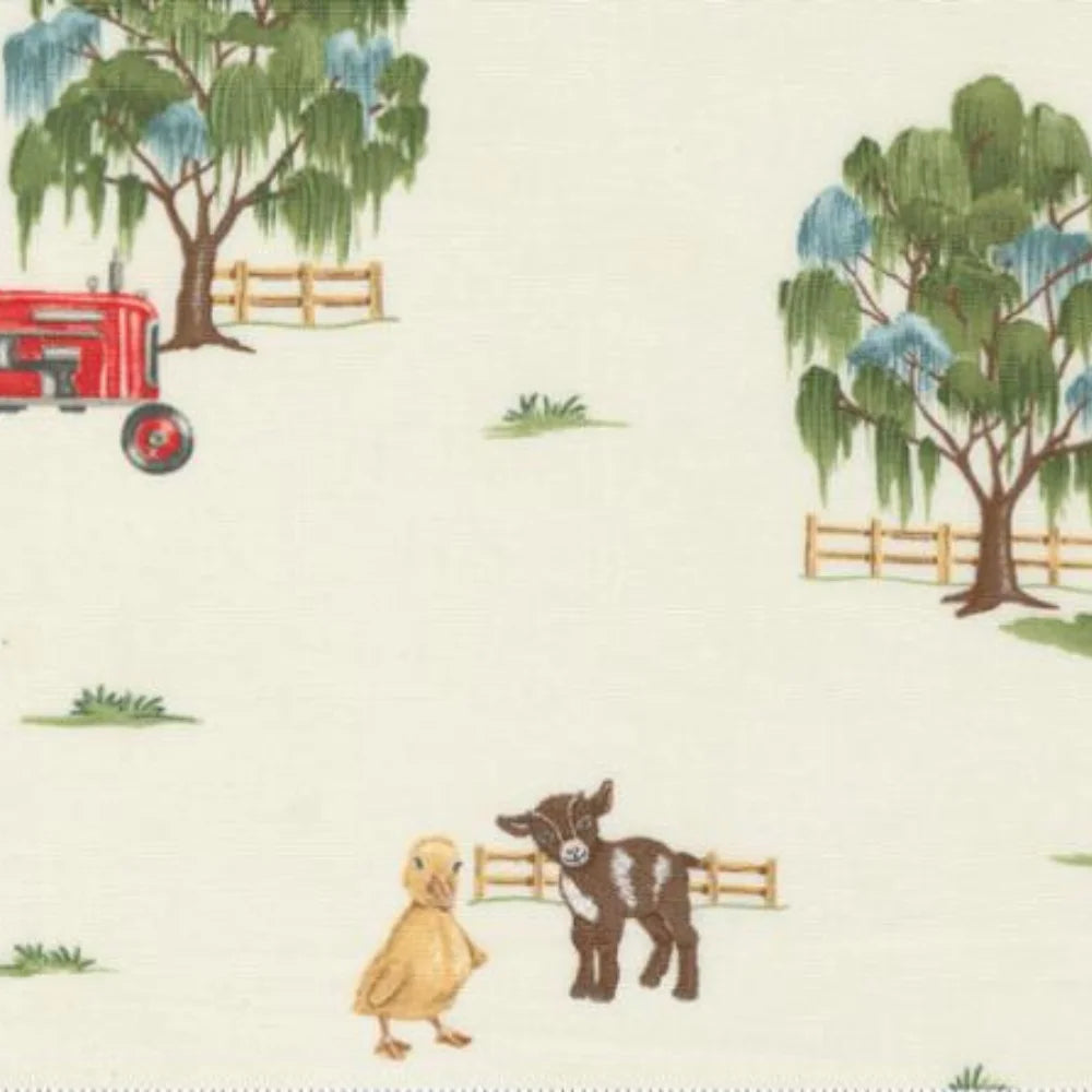 Willows Farm - Quilting Cotton Fabric - Scenic - Cloud Cream