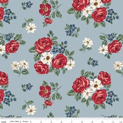 Independence - Quilting Cotton - Floral - Blue