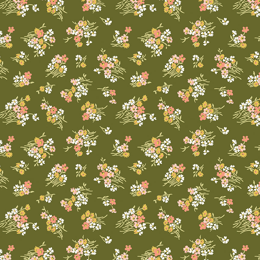 Botanist’s Walk – Quilting Cotton Fabric – Joanne’s Bouquet C – Green