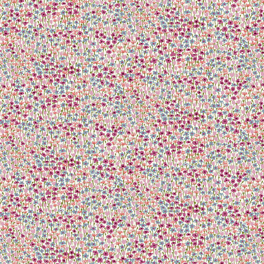 Botanist’s Walk – Quilting Cotton Fabric – Joy Meadow A – Cream