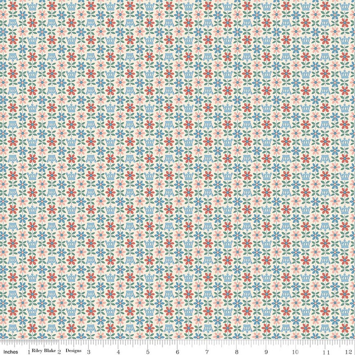 Palace Gardens - Quilting Cotton - Royal Posies - C