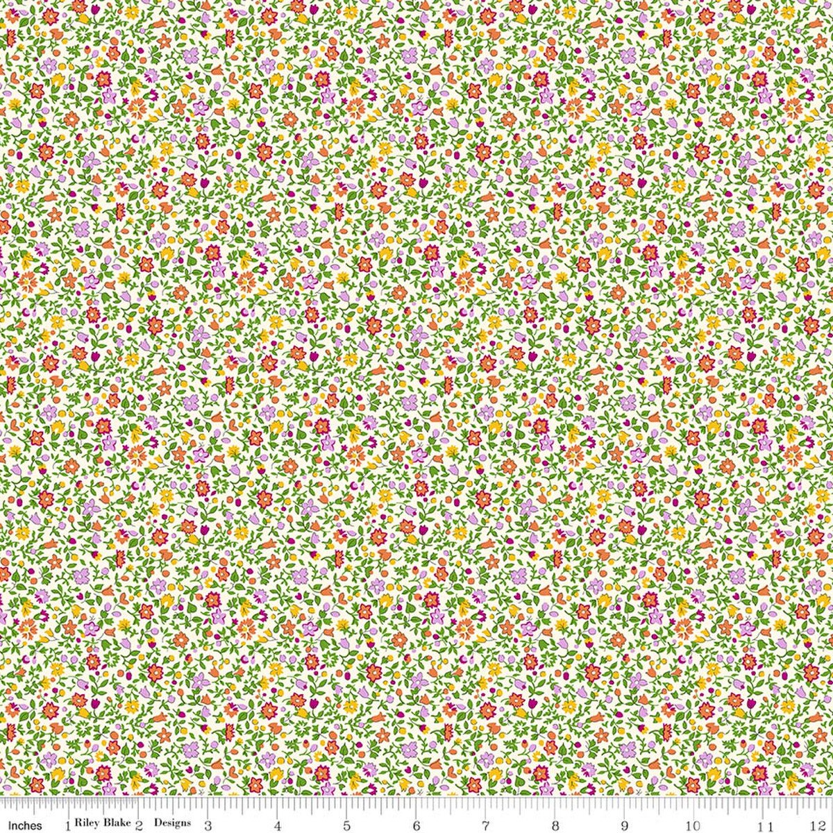 Everlasting - Liberty - Quilting Cotton Fabric - Posy Haze - B