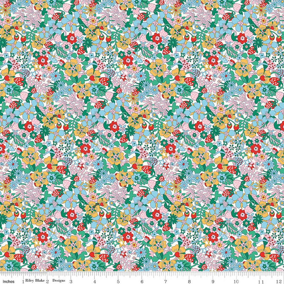 Everlasting - Liberty - Quilting Cotton Fabric - Flowertop Forest - B