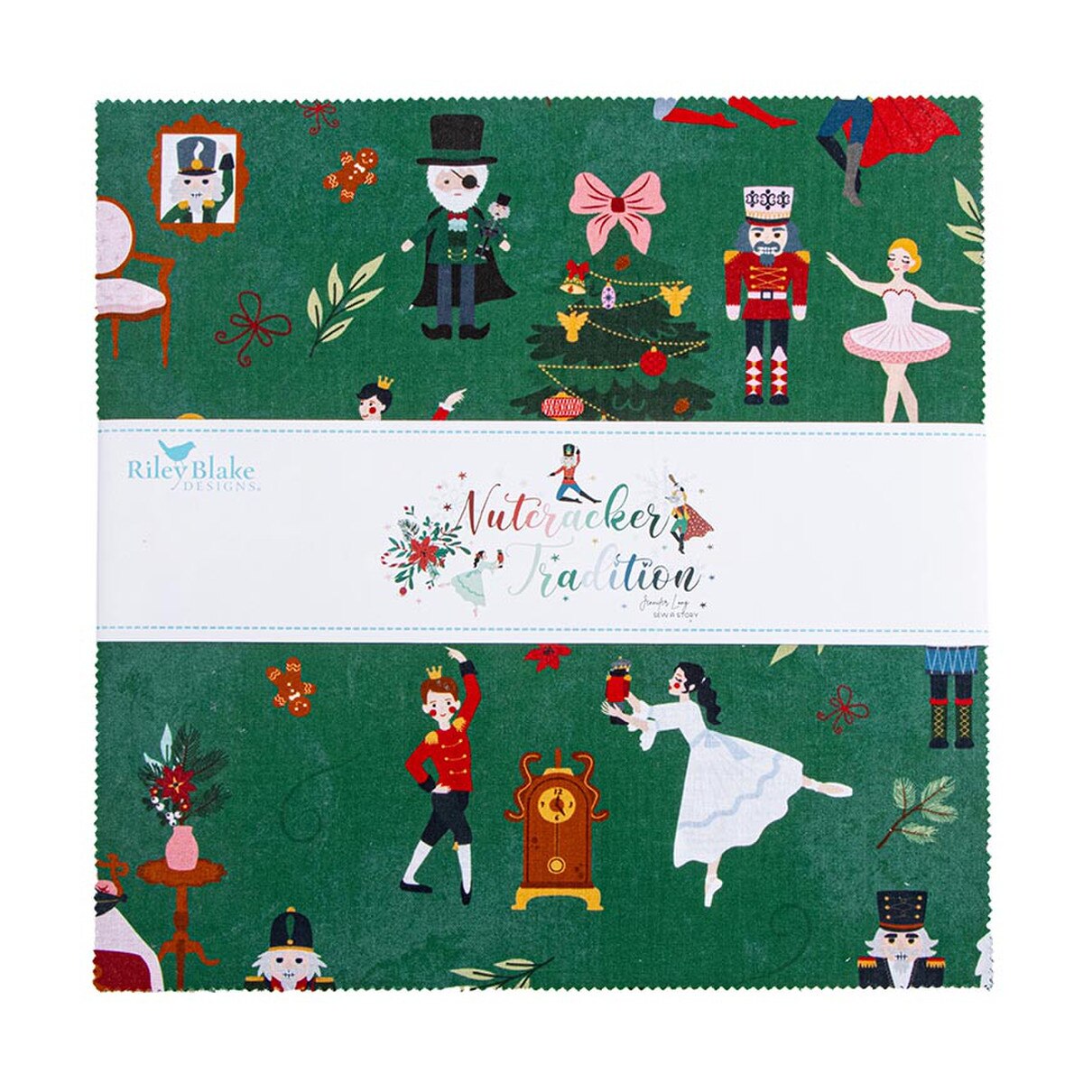 Nutcracker Tradition - Precut Quilting Cotton Fabric - 10" Stacker