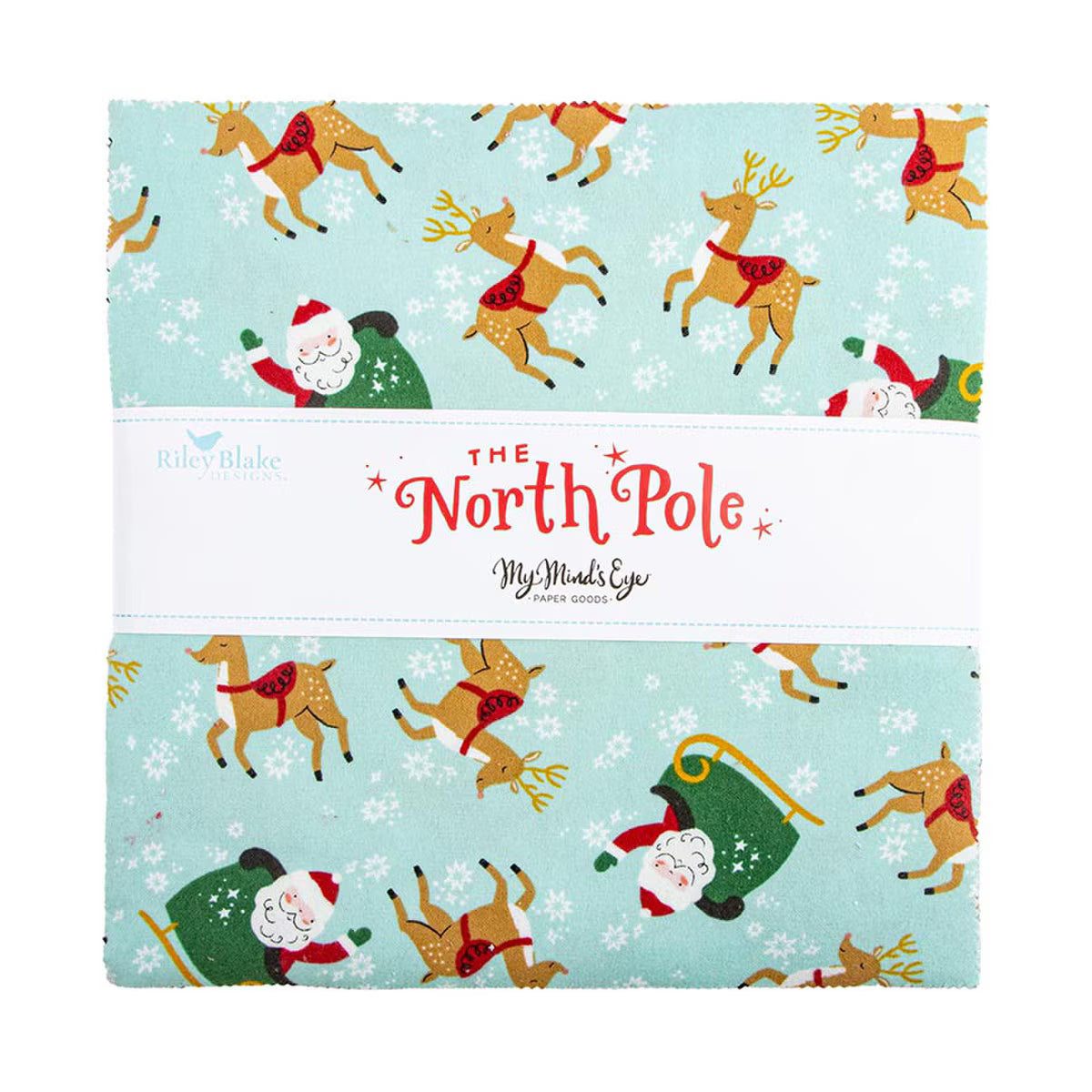 The North Pole - Quiliting Flannel Fabric - 10" Stacker