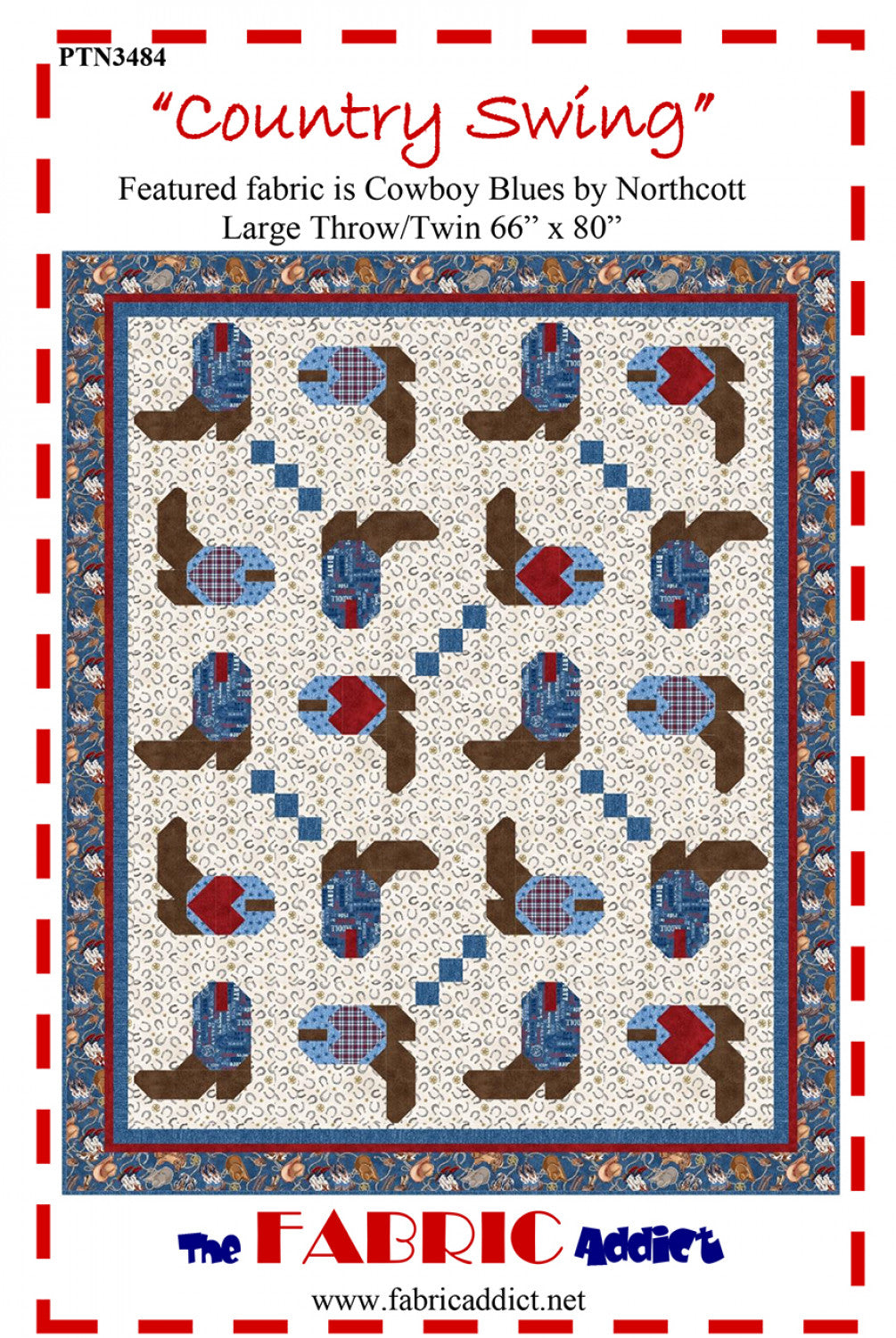 Quilt Pattern - Country Swing - Cowboy Boot Pattern