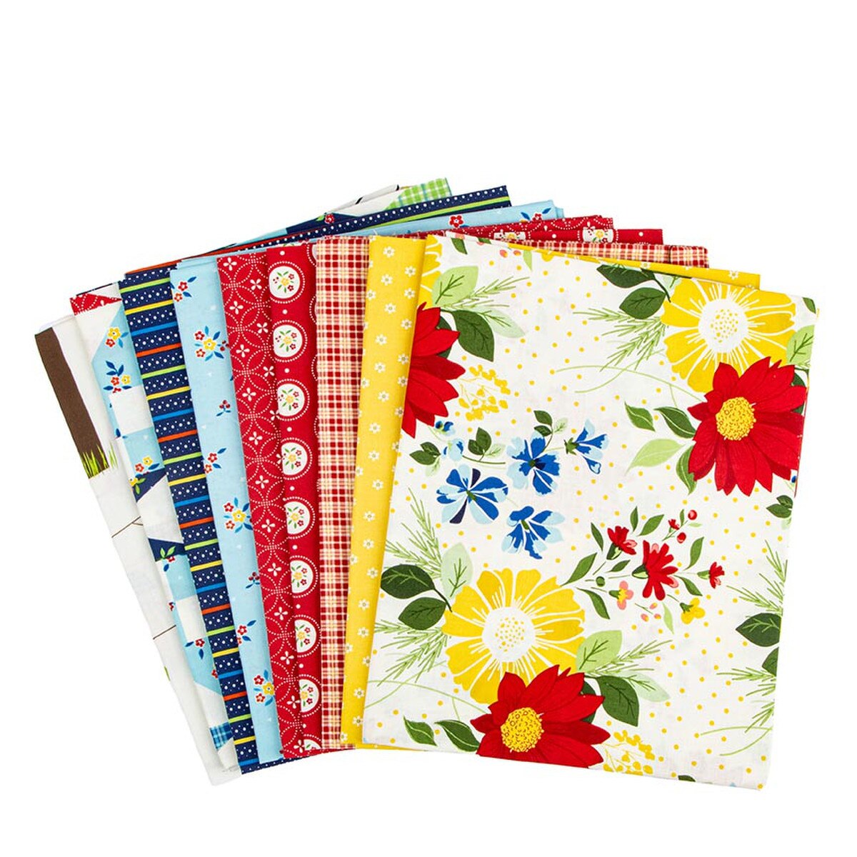 Summer's in Town - Precut Quilting Cotton - 1 Yard Bundle - Cream