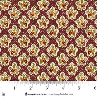 Love Struck - Quilting Cotton Fabric - Leafy Blossoms - Purple