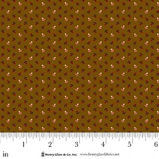 Love Struck - Quilting Cotton Fabric - Tulip Toss - Brown