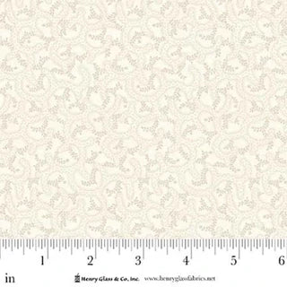 Love Struck - Quilting Cotton Fabric - Vines & Pebbles - Cream