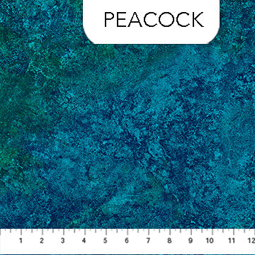 Stonehenge Gradations - Quilting Cotton Fabric - Sienna Marble - Peacock