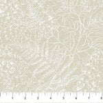Natural Elements - Quilting Cotton Fabric - Toile Leaves - Cream/White