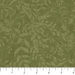 Natural Elements - Quilting Cotton Fabric - Toile Leaves - Dark Green