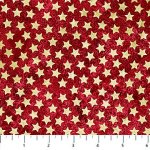 America 250 Stonehenge - Quilting Cotton Fabric -  Red Beige Stars