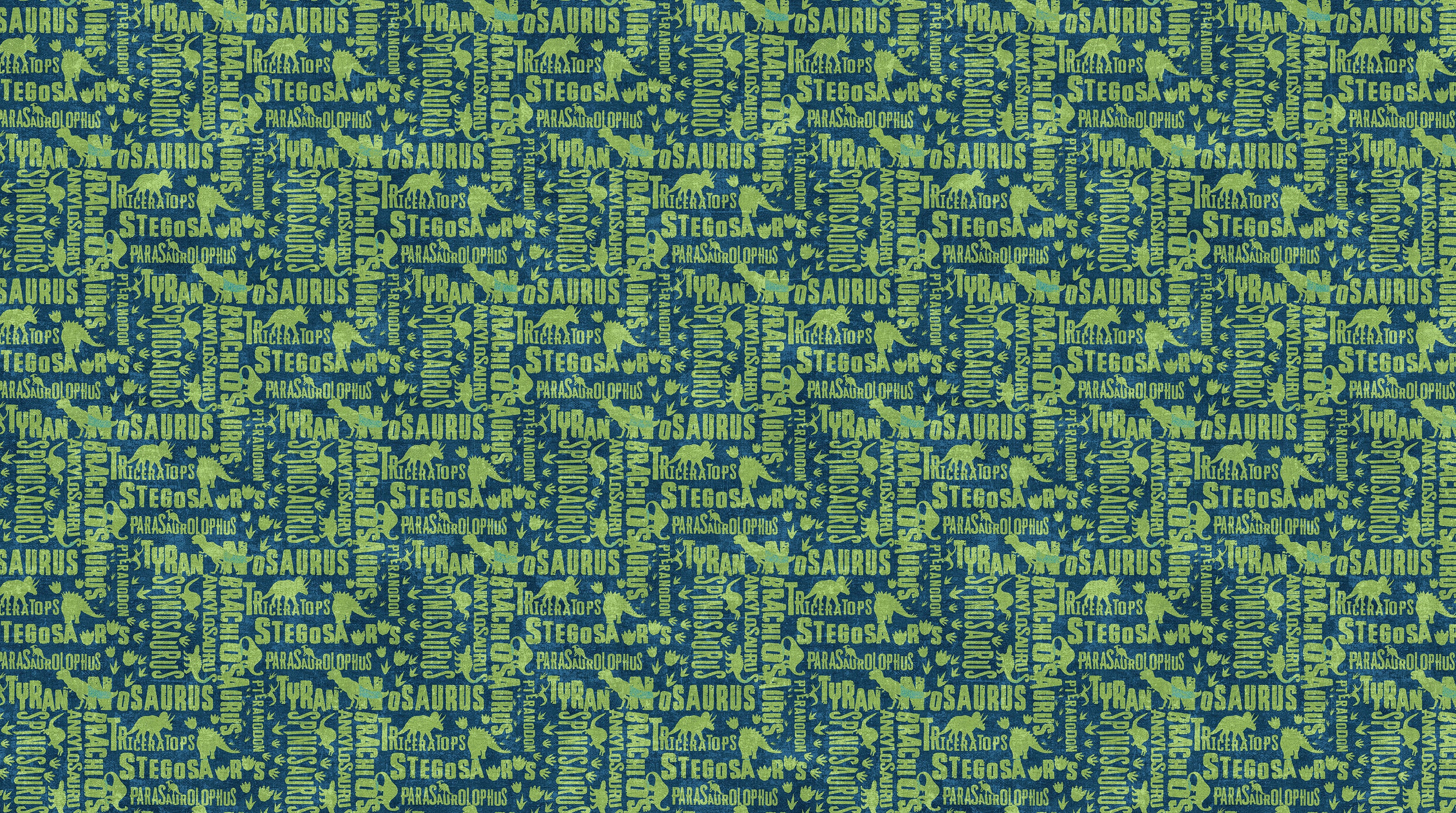 Dino Roar – Quilting Cotton Fabric – Dino Words – Navy
