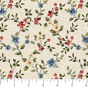 Farmhouse Sampler - Quilting Cotton - Floral Trail - Cream Multi