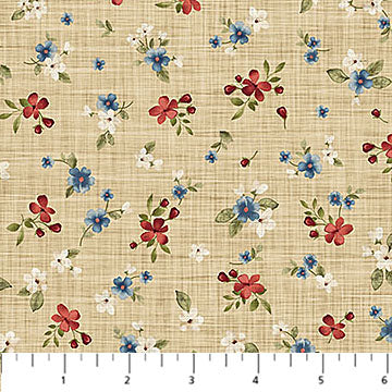 Farmhouse Sampler - Quilting Cotton - Floral Toss - Beige Multi
