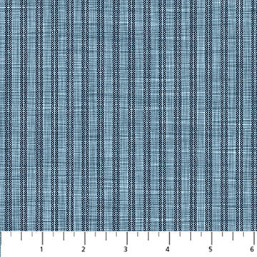 Farmhouse Sampler - Quilting Cotton - Ticking Stripe - Blue