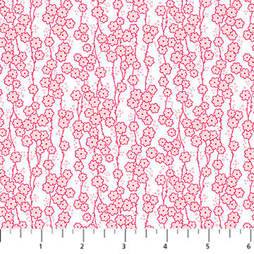 Quilting In Bloom - Quilting Cotton Fabric - Daisy Chain - Pink Multi