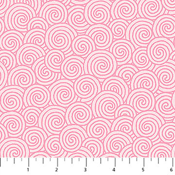 Quilting In Bloom - Quilting Cotton Fabric - Scroll Blender - Pink