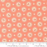 Sunbonnet - Quilting Cotton Fabric - Floral Dots - Coral