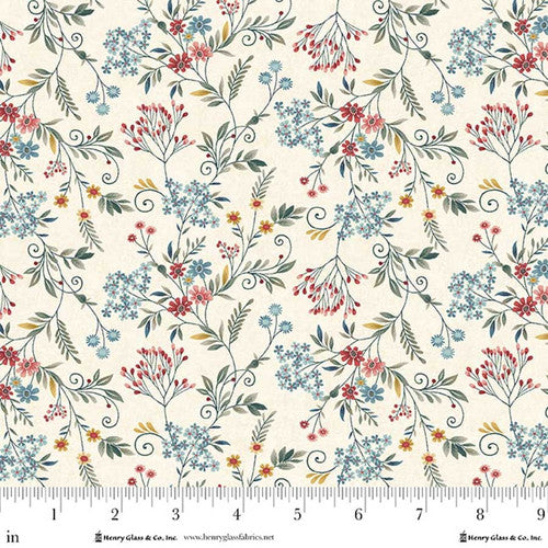 Norwegian Forest - Quilting Cotton - Tender Vines - Cream