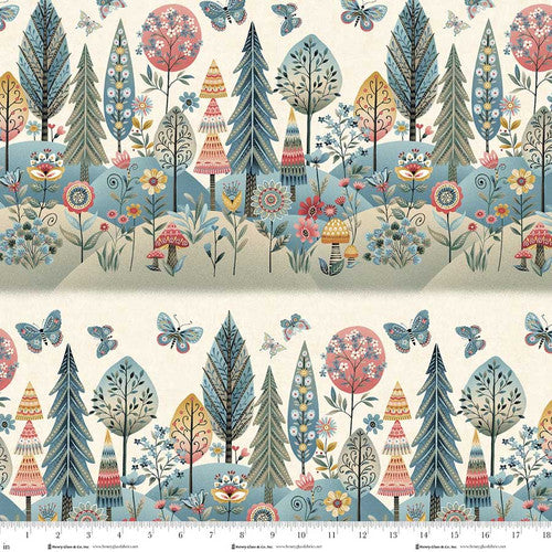 Norwegian Forest - Quilting Cotton - Forest Border Stripe