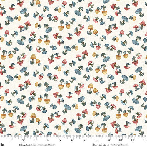 Norwegian Forest - Quilting Cotton - Mushroom - Cream