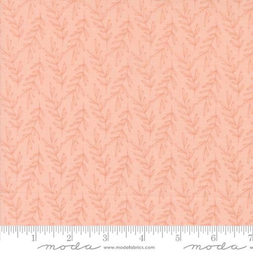 Chirp - Quilting Cotton Fabric - Leaf Me Here - Sunrise Coral
