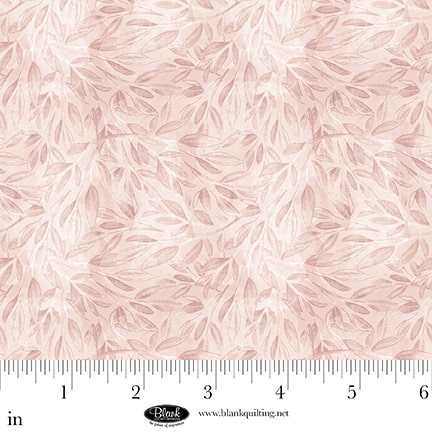 Petals & Pewter – Quilting Cotton Fabric – Leaf Allover – Dusty Rose