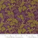 Collections Essence - Quilting Cotton Fabrics - English Ivy Florals Berries - Plum